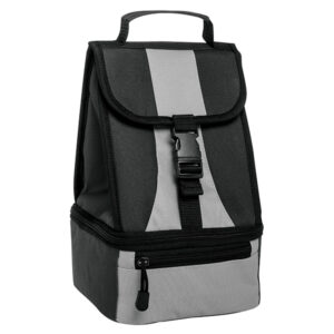 Double Decker Clip Cooler Grey & Black