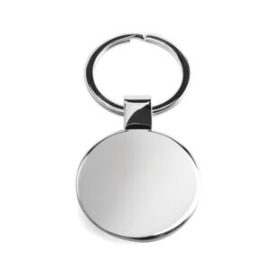 Round Metal Keyring Silver