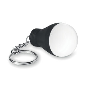 Light Bulb Keyring Black