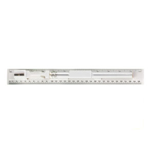 Student Ruler and Pencil Set White