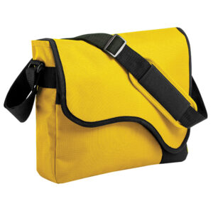 Curvy Conference Satchel Black & Yellow