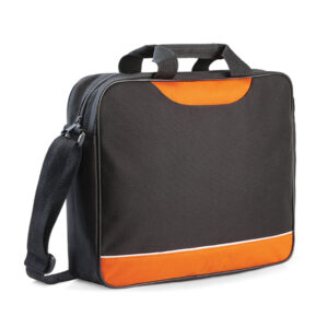 Shorewood Document Bag Black & Orange