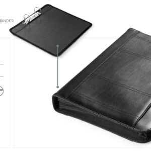 Obsidian A4 Zip-Around Drop-Handle Folder