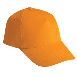 5 Panel Cotton Cap Orange
