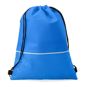 Ridge Drawstring Bag Cyan