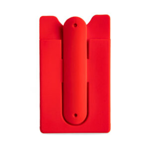 Dual Phone Card Holder & Stand Red