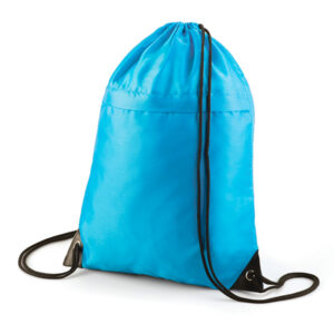Drawstring with zip Blue