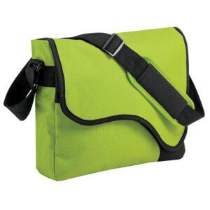 Curvy Conference Satchel Black & Lime