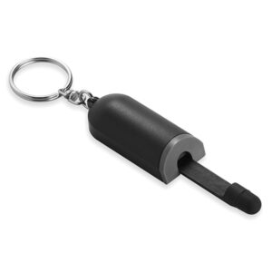 Stylus/Phone Holder with Keychain Black