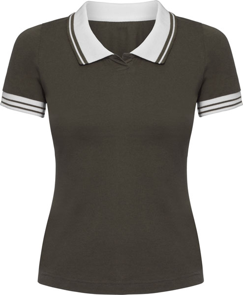 Nancy 2 Tone Polo Dark Lead