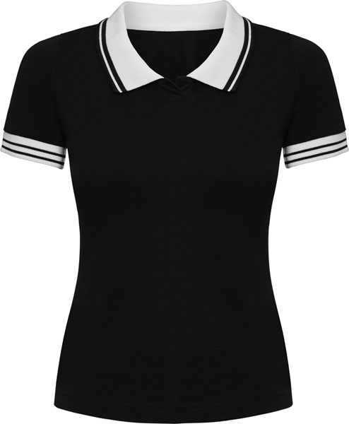Nancy 2 Tone Polo Black