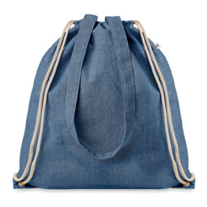 2 Tone Cotton String Bag Blue