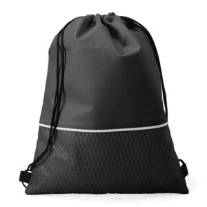 Ridge Drawstring Bag Black
