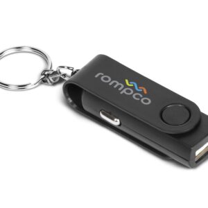 Rotary Usb Car Charger Keyholder