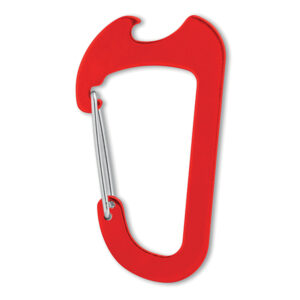 Carabiner Shape Bottle Opener Red