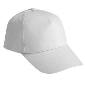 5 Panel Cotton Cap White