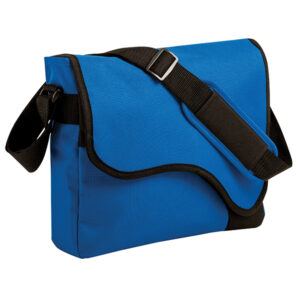 Curvy Conference Satchel Black & Royal Blue