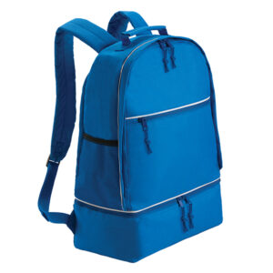 Sports Backpack with Zipper Shoe Bag Royal Blue