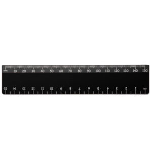 Echo 15cm Ruler Black