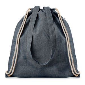 2 Tone Cotton String Bag Navy