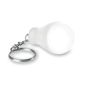 Light Bulb Keyring White