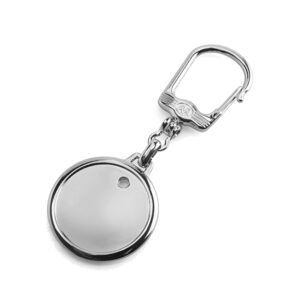 Round Dome Keyring Silver