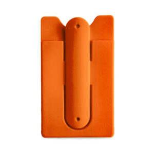 Dual Phone Card Holder & Stand Orange