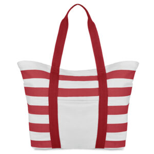 Striped Beach Bag Red