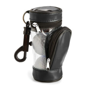 Golf Balls & 3 Tee Set Black