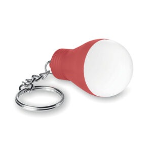 Light Bulb Keyring Red