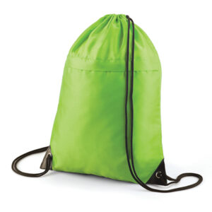 Drawstring with zip Lime